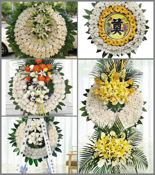 山东济宁嘉祥县仲山镇顾庄村花圈速递